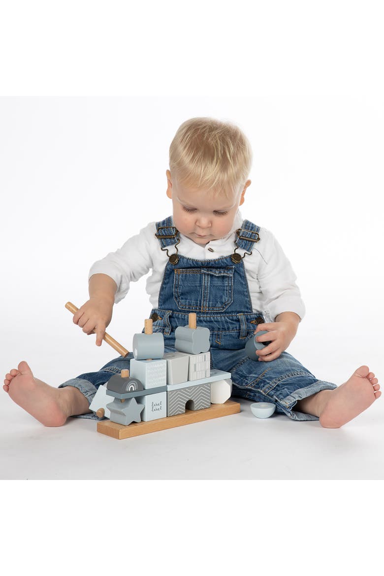 Stacking Blocks House Blue, Wooden & Colored Blocks, 18 months+, Alternate, color, Multicolored