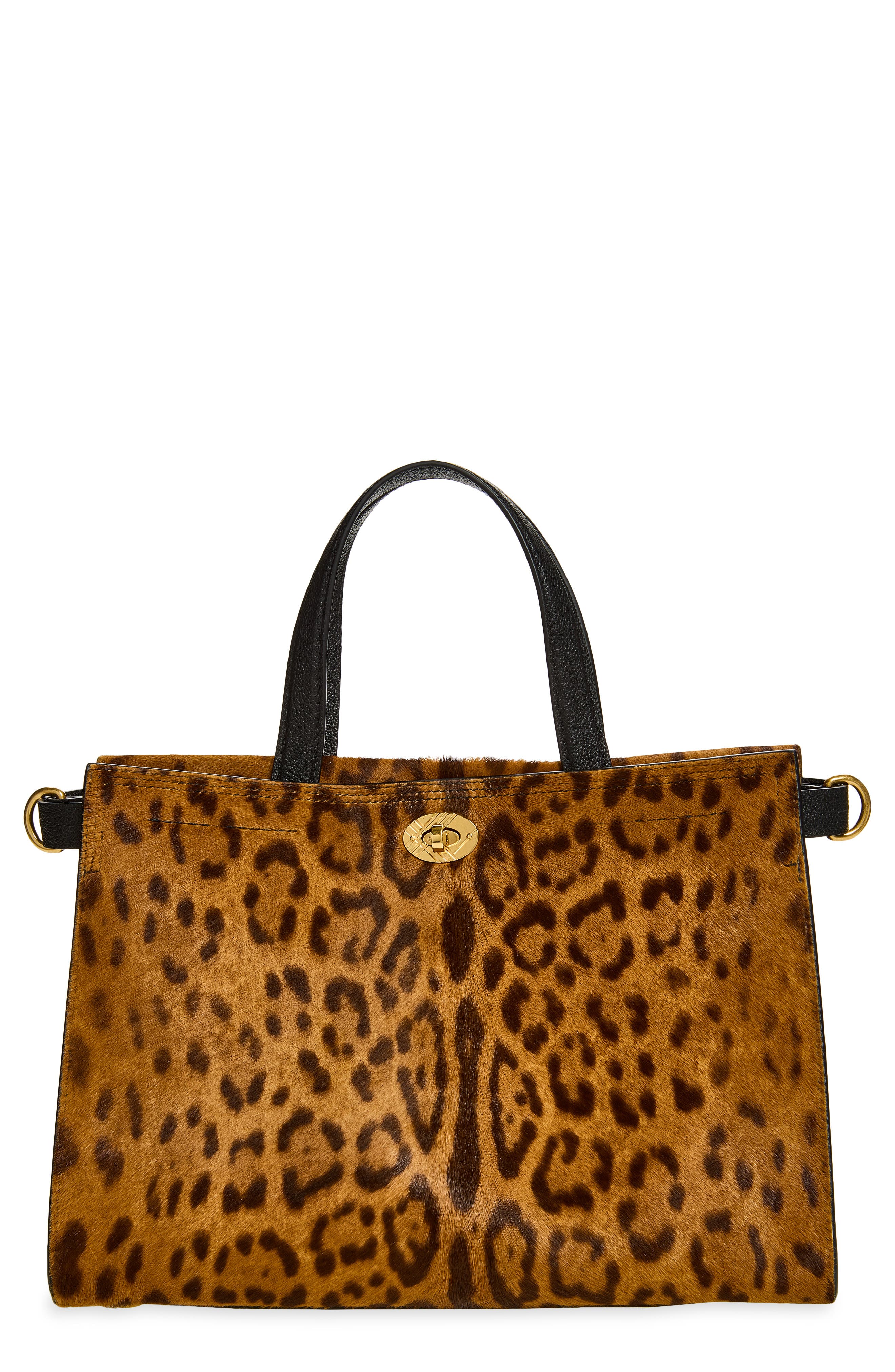 Cotswolds Genuine Calf Hair Tote, Main, color, LEOPARD/ BLACK