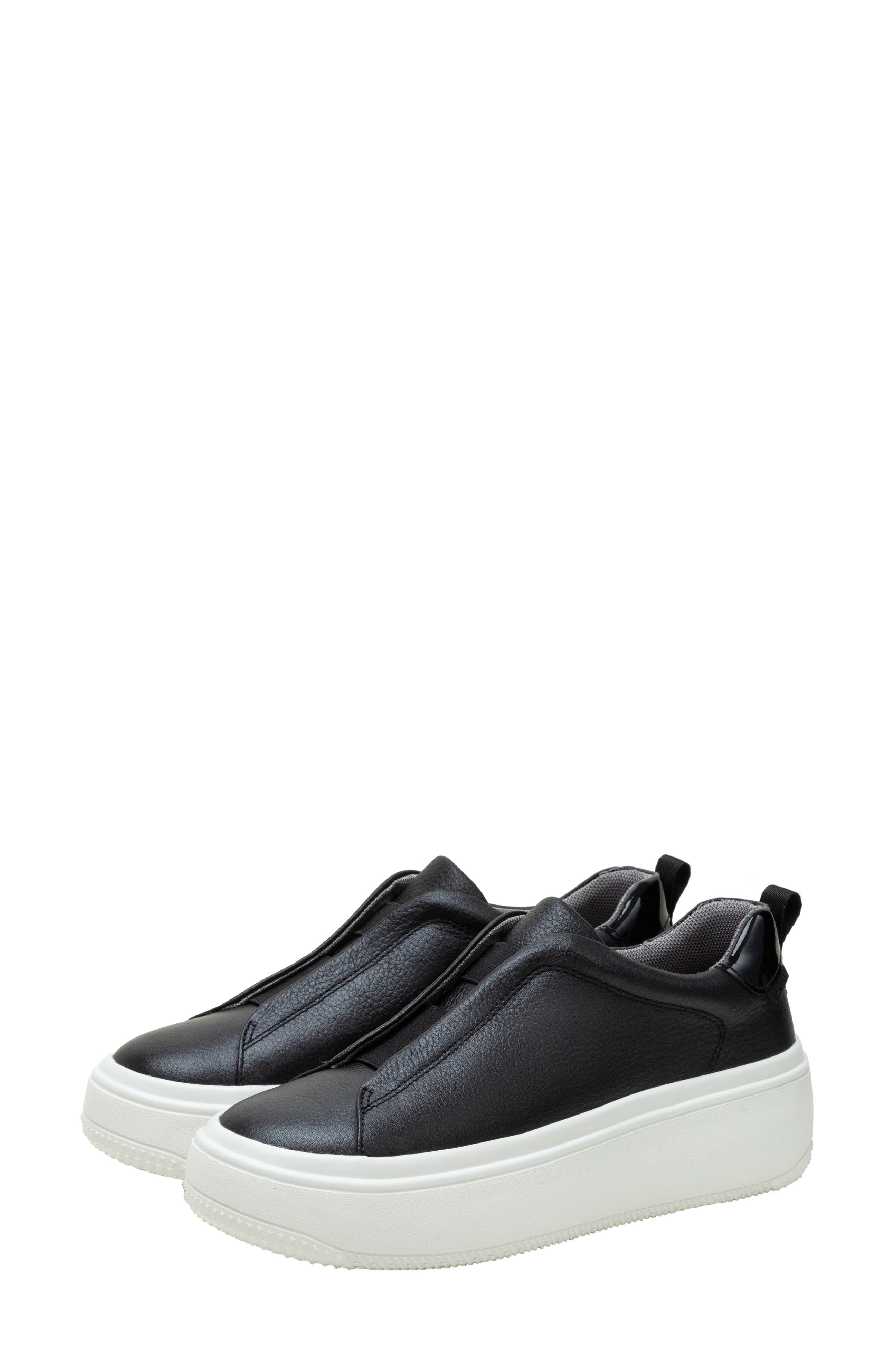 Linea Paolo Golde Platform Sneaker, Alternate, color, Black