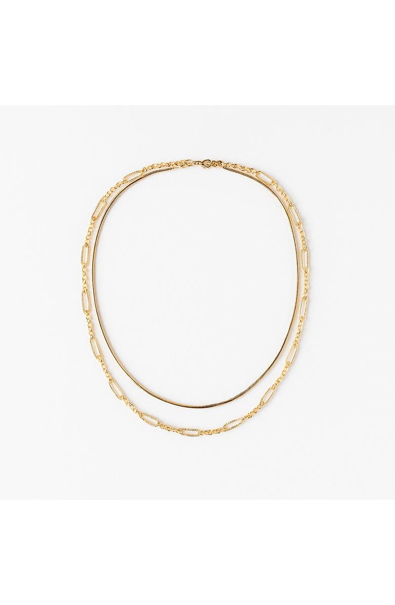 Ivy & Pearl Co. Golden Duo Necklace, Main, color, Gold
