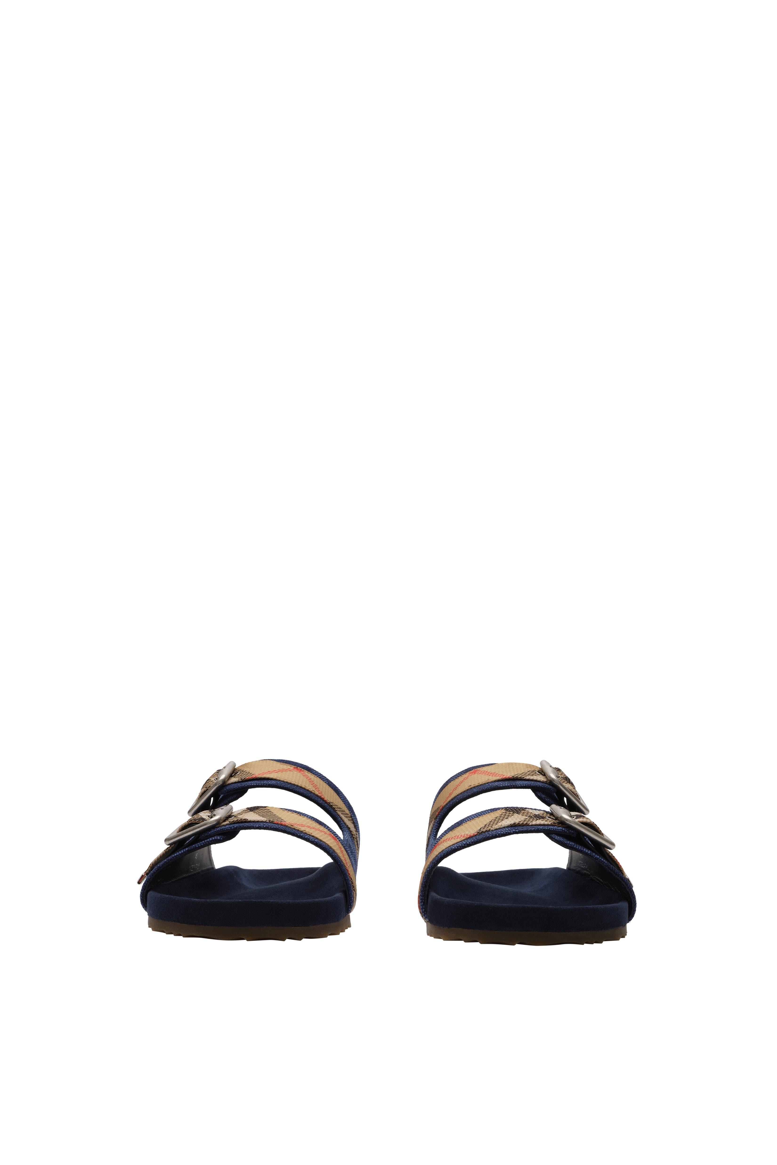 Check Suede Urchin Sandals, Alternate, color, Navy