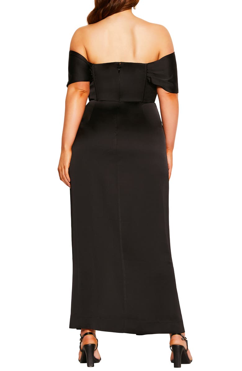 City Chic Forbidden Love Off the Shoulder Dress, Alternate, color,