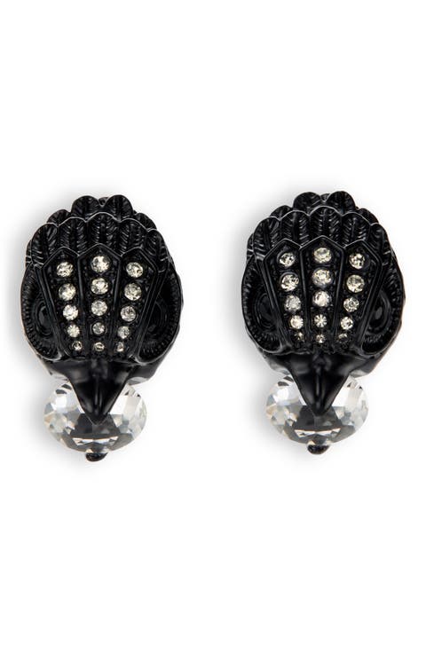 Pavé Crystal Eagle Head Stud Earrings
