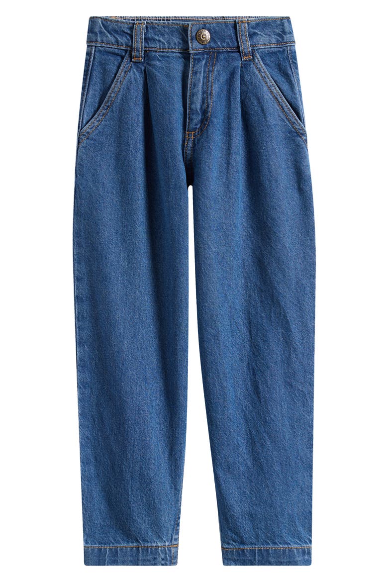 Kids' Pleated Jeans, Main, color, MID VINTAGE DENIM