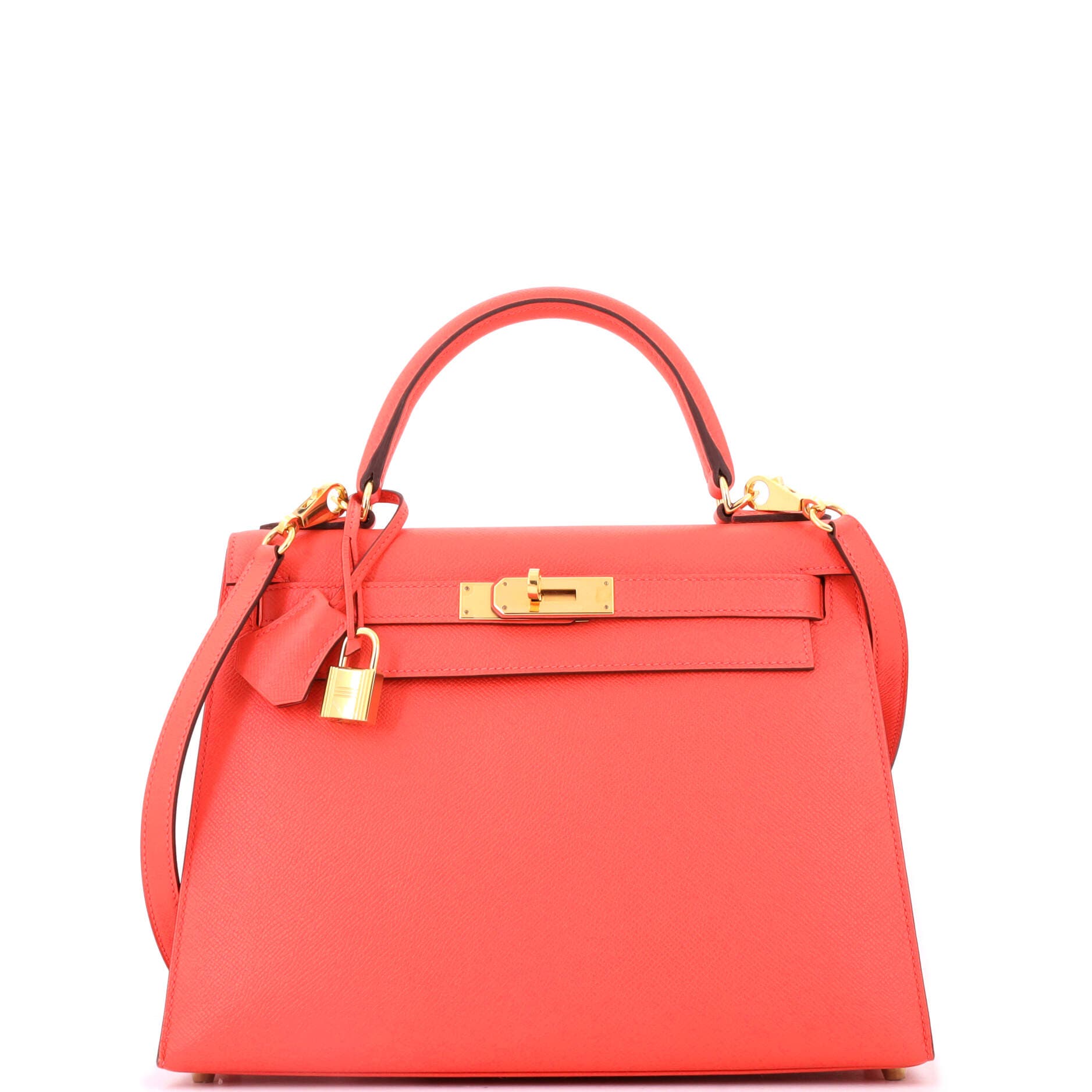 Kelly Handbag Red Epsom with Gold Hardware 28, Main, color, Red