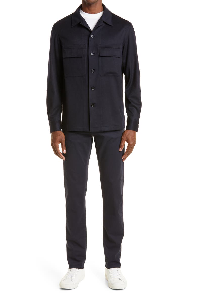 Oasi Cashmere Overshirt, Alternate, color, NAVY