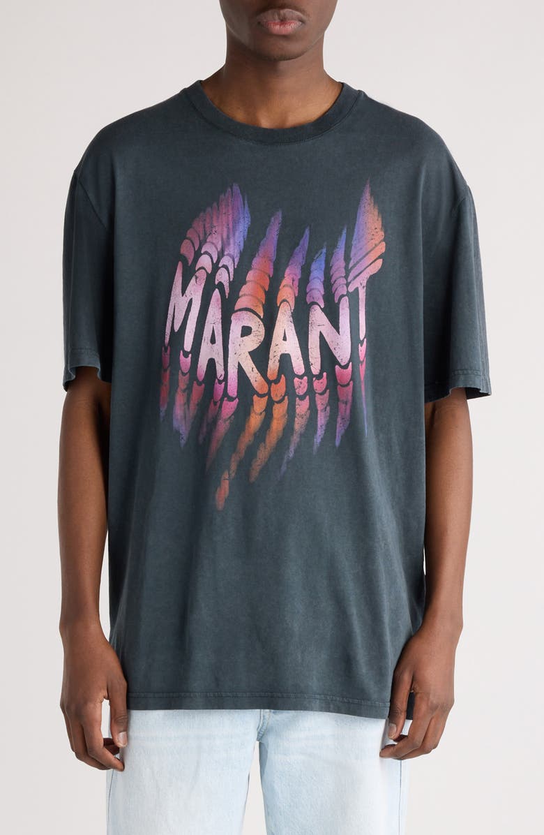 Isabel Marant Hugo Logo Graphic T-Shirt, Main, color, 