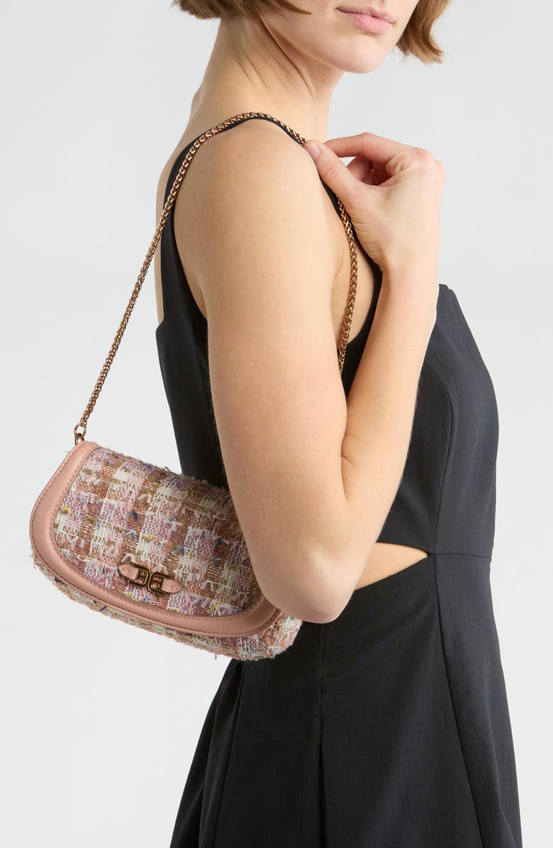 Sam Edelman Jasmine Small Flap Shoulder Bag, Alternate, color, Pink Sand