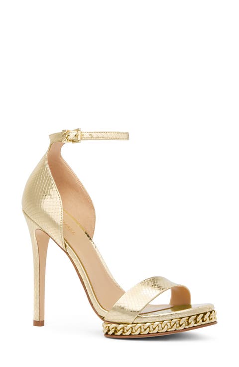 Jordyn Ankle Strap Chain Platform Sandal (Women)