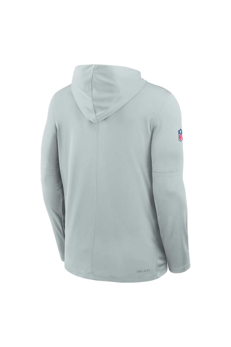 Men's Nike  Silver Buffalo Bills Rivalries Collection Sideline Lightweight Hooded Long Sleeve Top, Alternate, color, Silver