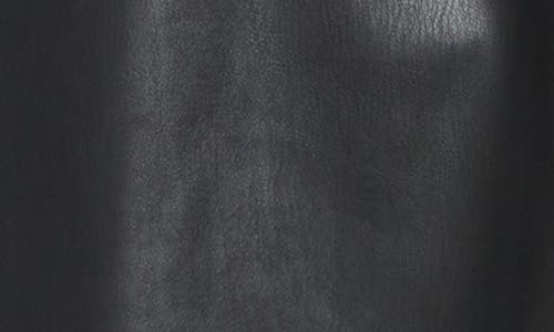 Shop Ag Cleo High Waist Kick Flare Faux Leather Pants In True Black