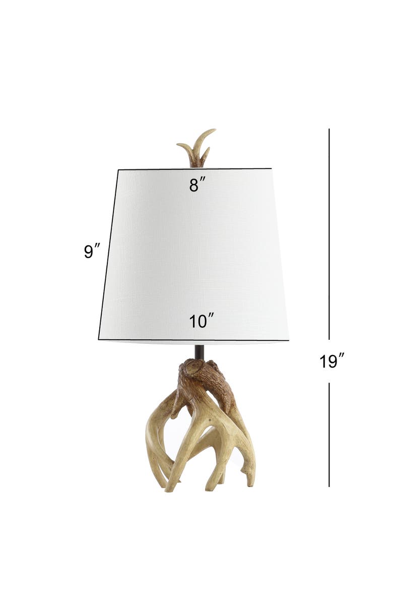 JONATHAN Y Vermont Antler Resin LED Table Lamp, Alternate, color, 
