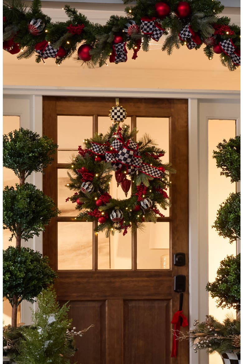 Merry Christmas Illuminated 24-Inch Wreath, Alternate, color, GREEN