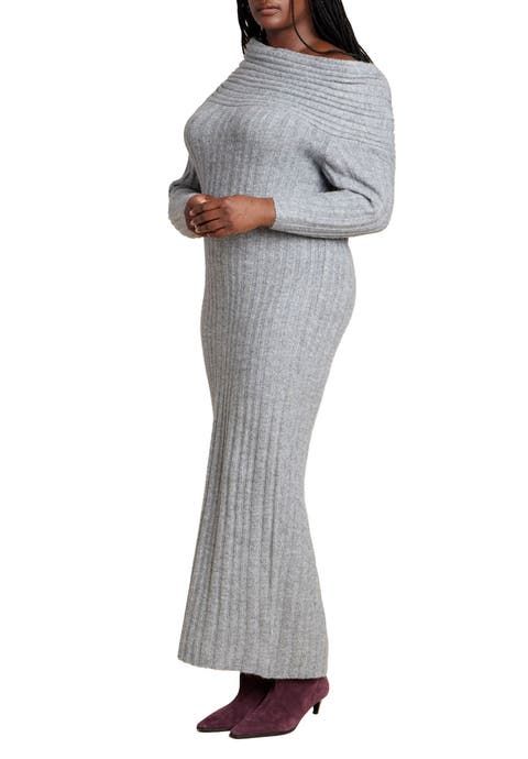 High Collar Sweater Dress (Plus)