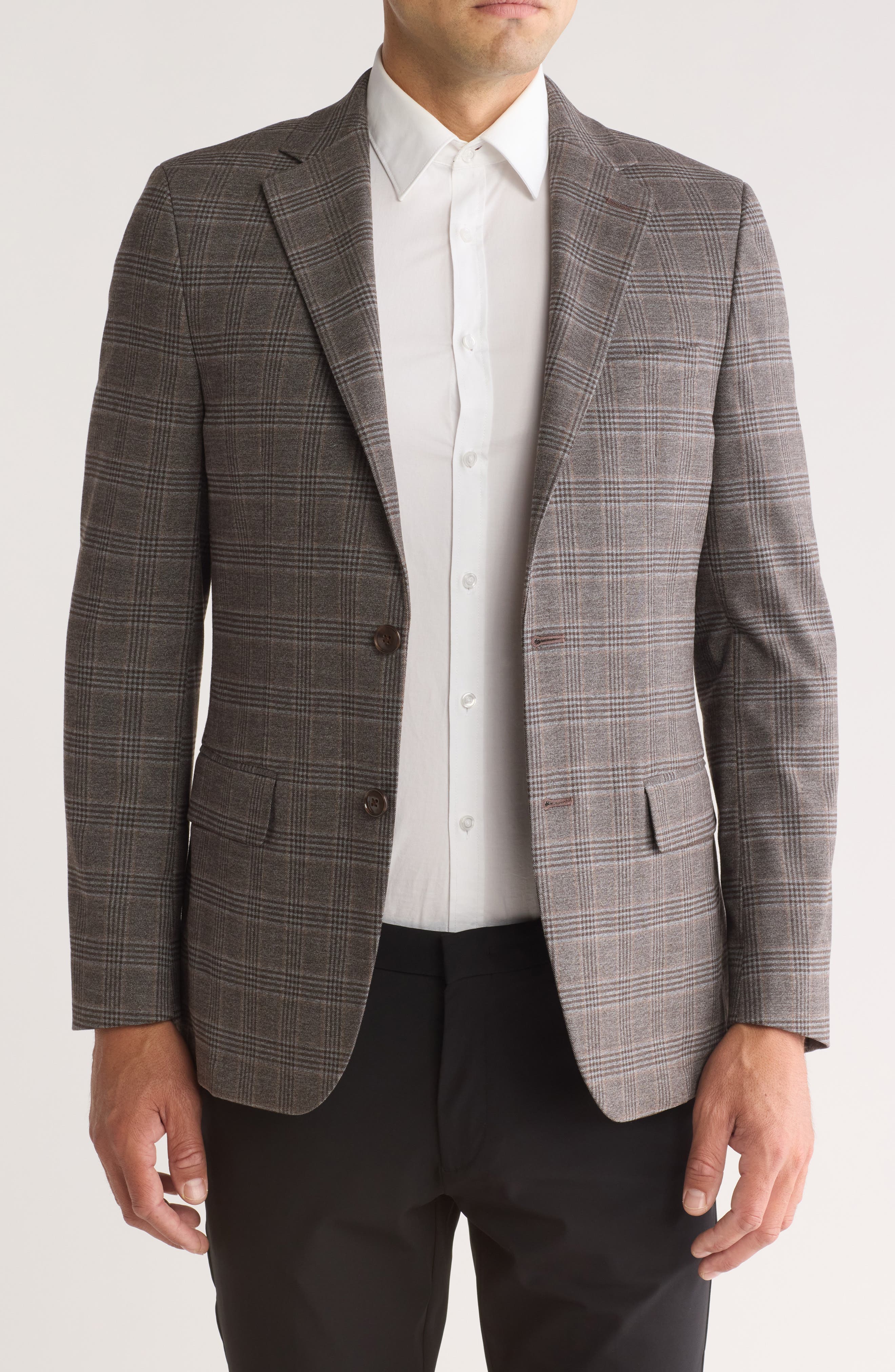 Original Penguin Plaid Single Breasted Two-Button Sport Coat (Men