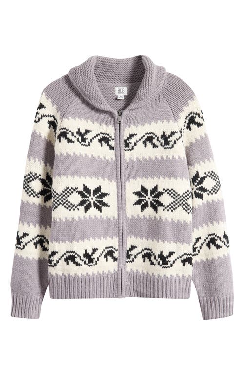 Bdg Urban Outfitters Nordic Zip Cardigan In Gray