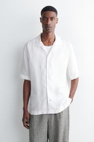 COS Camp-collar Short-sleeved Linen Shirt