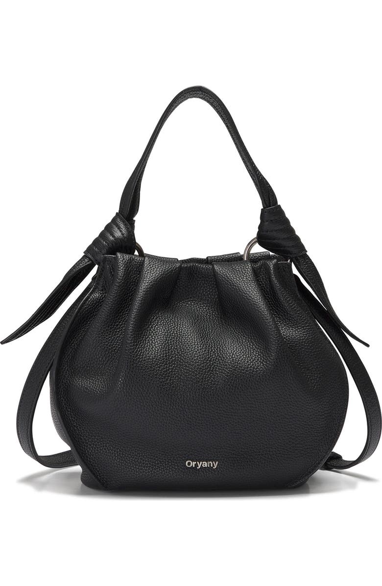 Oryany Selena Leather Bucket Bag, Main, color, Black