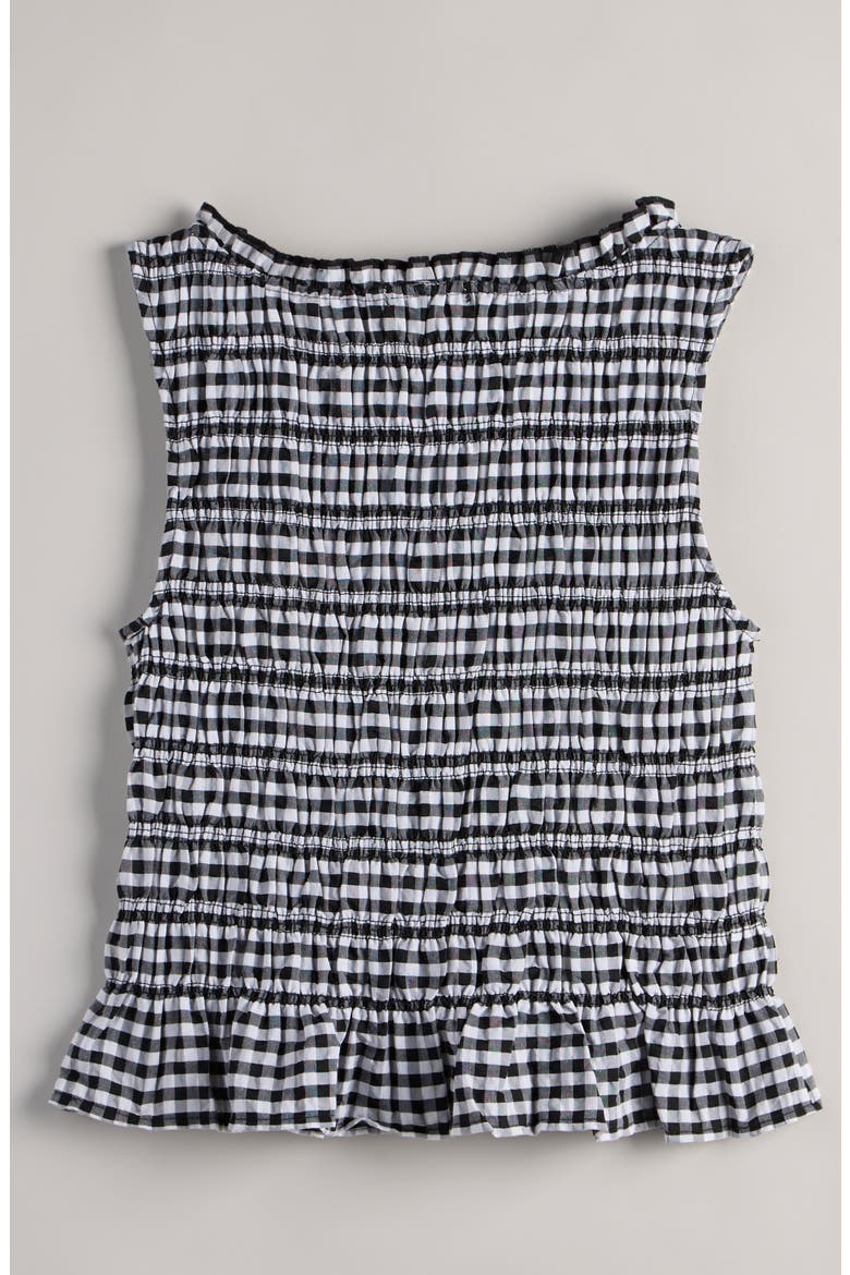 Kids' Smocked Tank, Alternate, color, BLACK GINGHAM