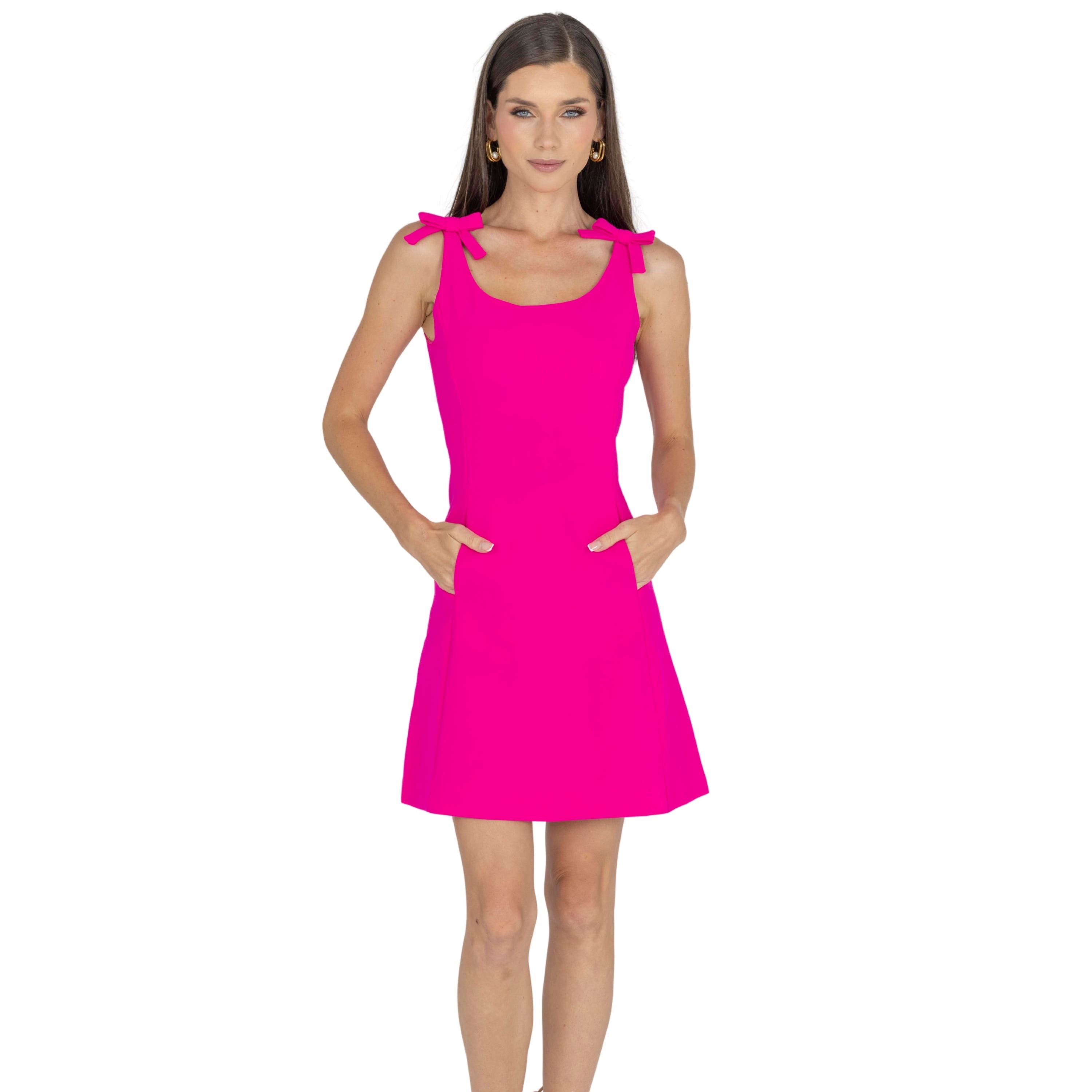 Aria Bow Sleeveless Mini Dress