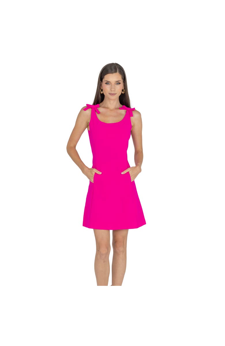 AKALIA Aria Bow Sleeveless Mini Dress, Main, color, Pink