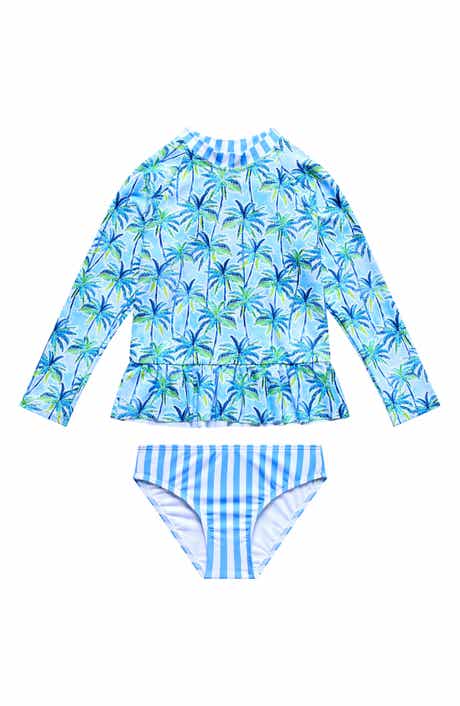 Kids' Long Sleeve Two-Piece Rashguard Swimsuit