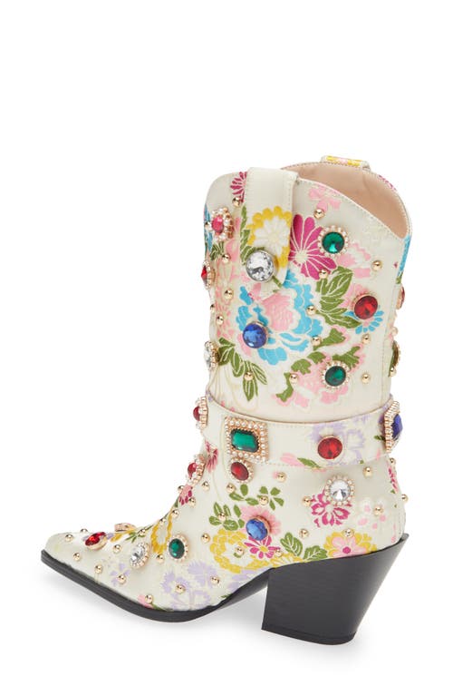 Azalea Wang Diligent Embroidered Western Boot In Brown