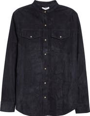 Eleventy Lambskin Suede Overshirt