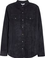 Eleventy Lambskin Suede Overshirt