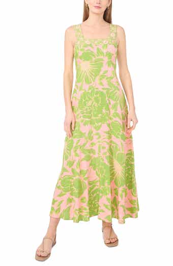 Floral Smock Back Maxi Dress