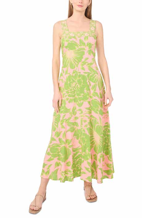 Floral Smock Back Maxi Dress