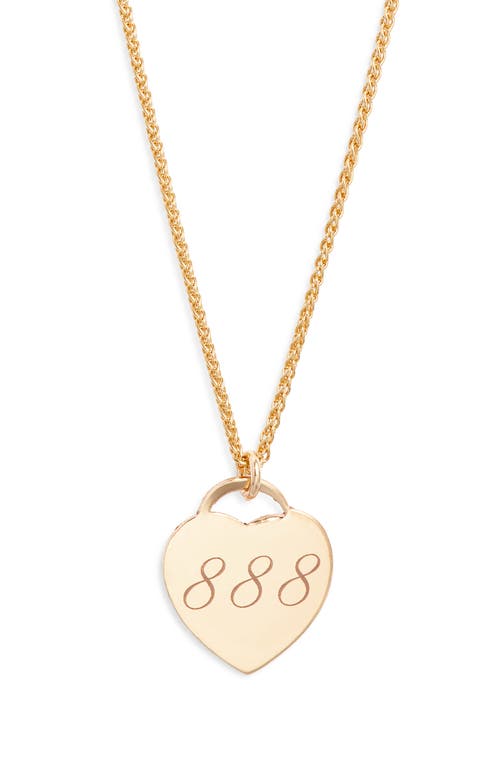 Set & Stones Alice Angel Numbers Pendant Necklace In Gold