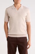 TOM BAINE Johnny Collar Knit Polo Sweater