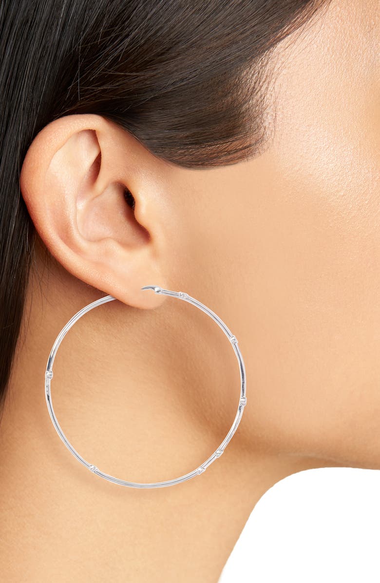 Melinda Maria Inside Out Station Hoop Earrings, Alternate, color, 