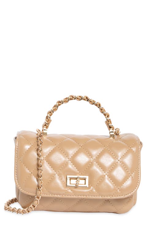Quilted Faux Leather Crossbody Bag