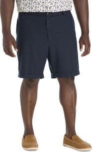 Oak Hill by DXL Big & Tall Linen-Blend Tech Shorts