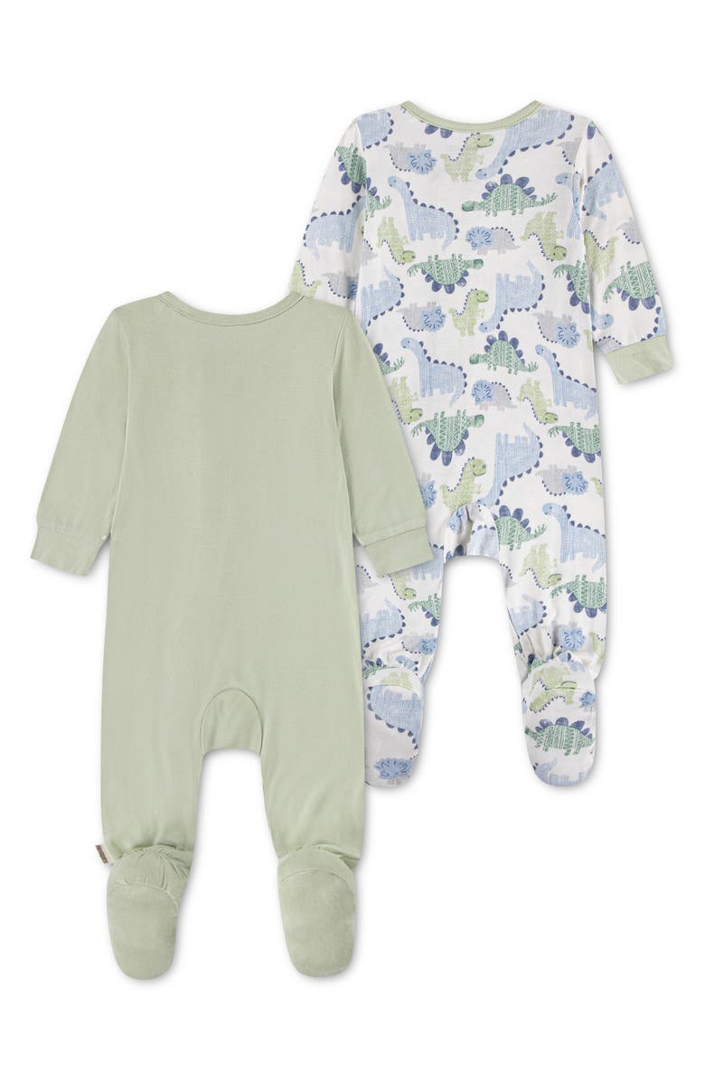 Huggies 2-Pack Stretch Viscose Footies, Alternate, color, Celadon Green