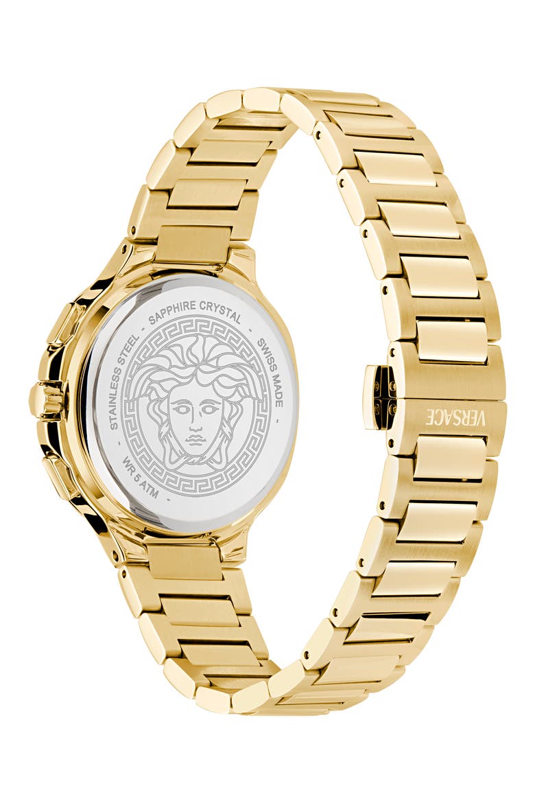 V-Chrono Square Swiss Quartz Bracelet Watch, 40mm, Alternate, color, IP YELLOW GOLD