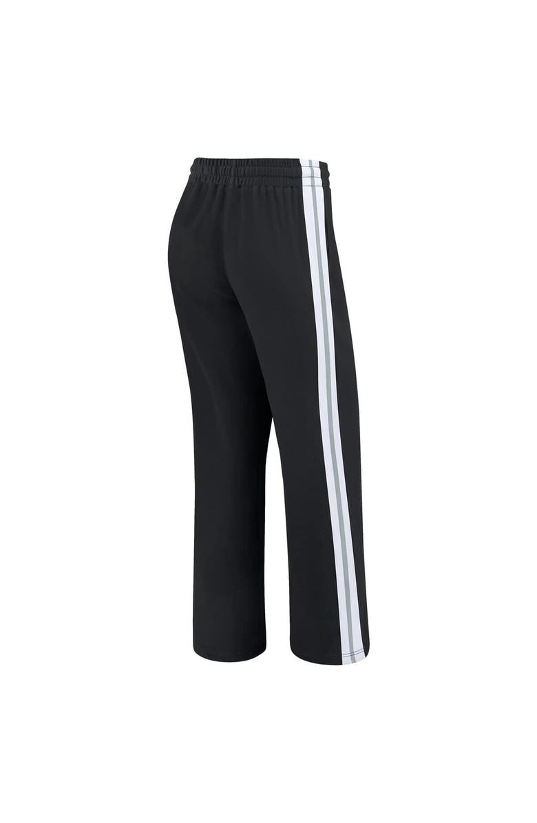 WEAR by Erin Andrews Women's WEAR by Erin Andrews Black Las Vegas Raiders Color-Block Straight Leg Pants, Alternate, color, Black