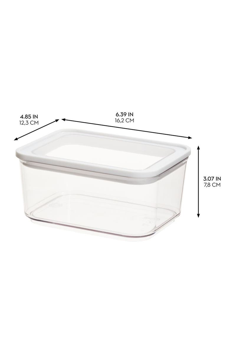 iDesign Small Airtight Canister with Erasable Label - Set of 4 - Clear, Alternate, color, 