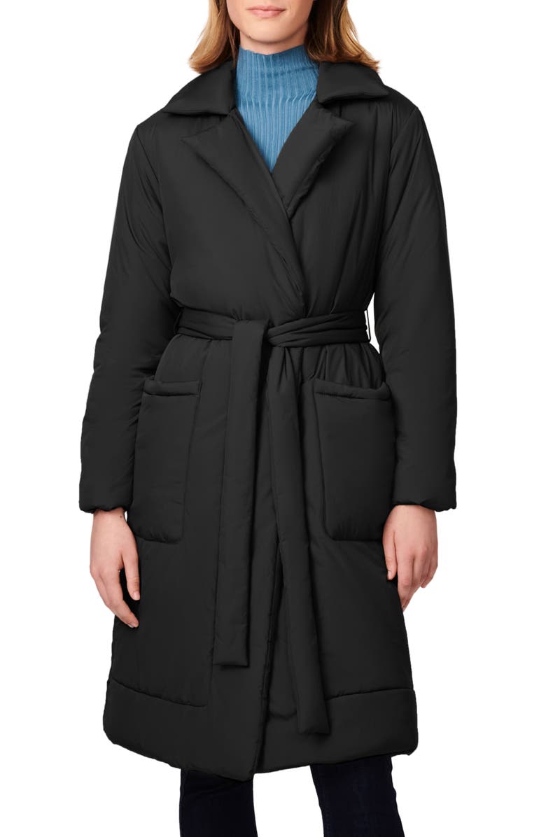 Bernardo Recycled Puffer Trench Coat, Main, color, 