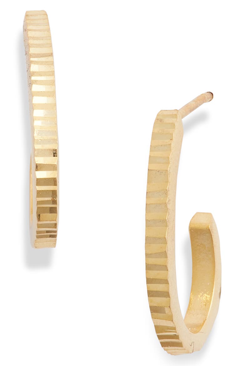 Diamond Cut Hoop Earrings, Main, color, GOLD