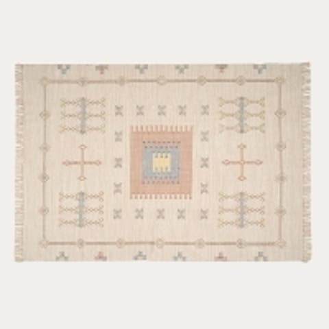 Geometric Cotton Motif Rug