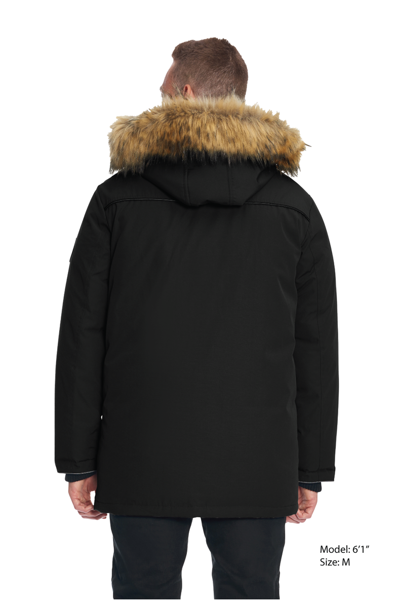 Alpine North FRASER - Vegan Down Winter Parka with Removable Hood, Alternate, color, Black