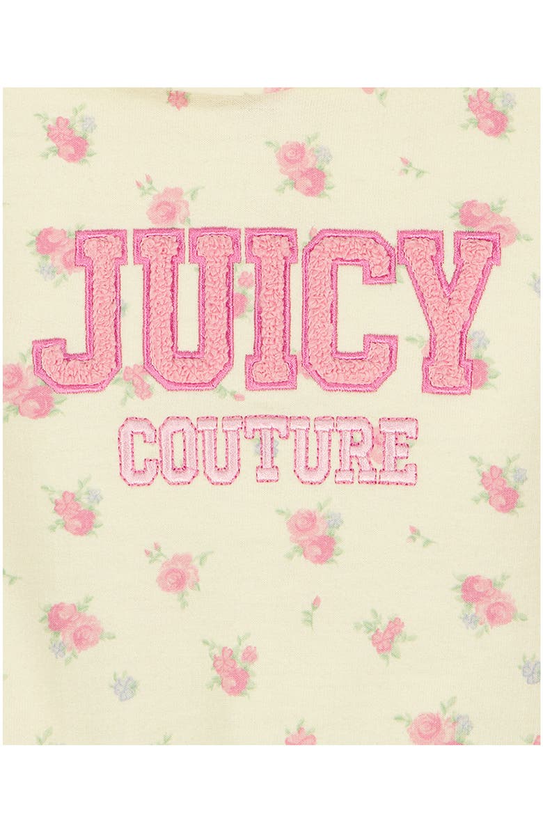 Juicy Couture Kids' French Terry Hoodie & Shorts Set, Alternate, color, Ivory Multi