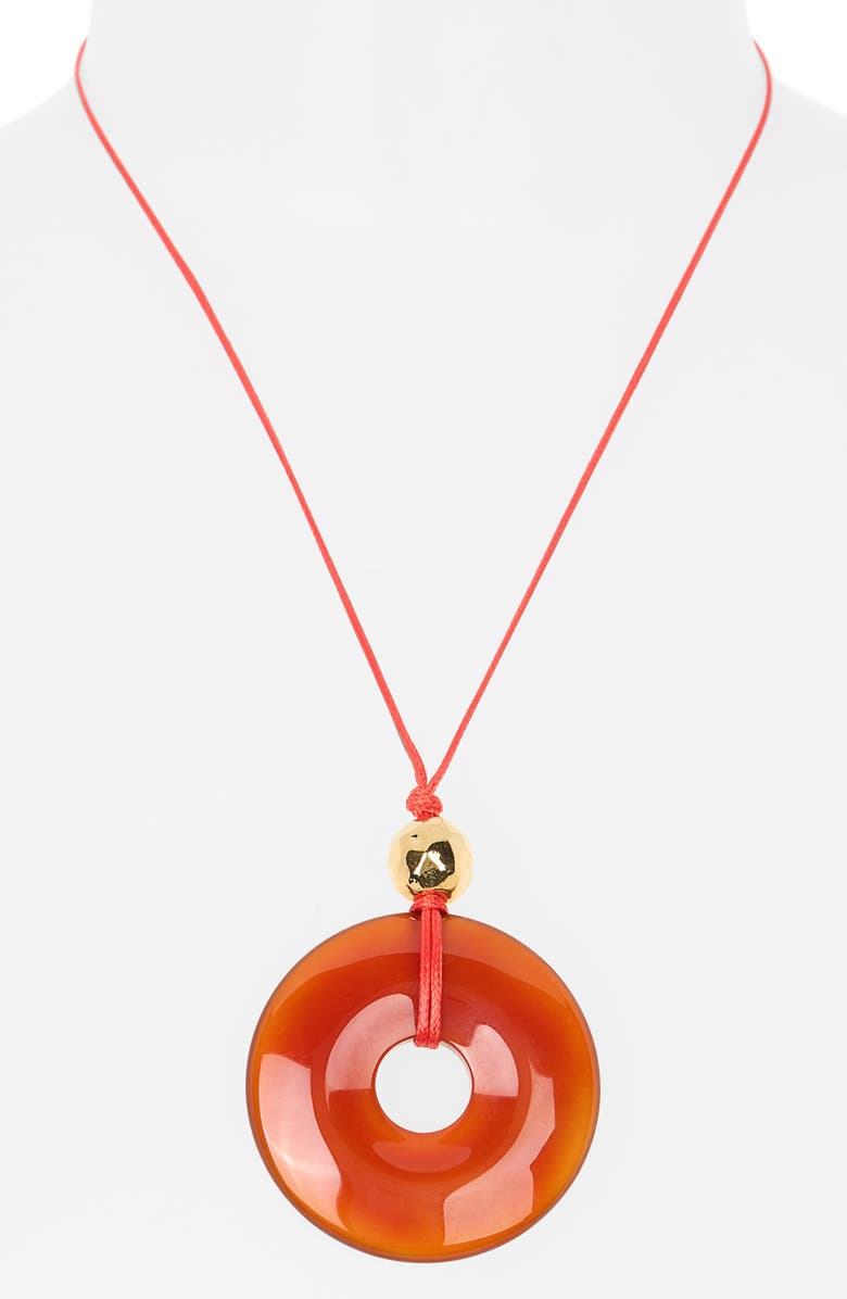 FRASIER STERLING Angel Fish Cord Pendant Necklace, Alternate, color, Red