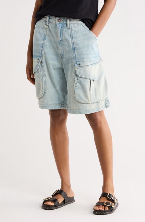 Relaxed Multipocket Denim Shorts