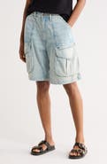R13 Relaxed Multipocket Denim Shorts