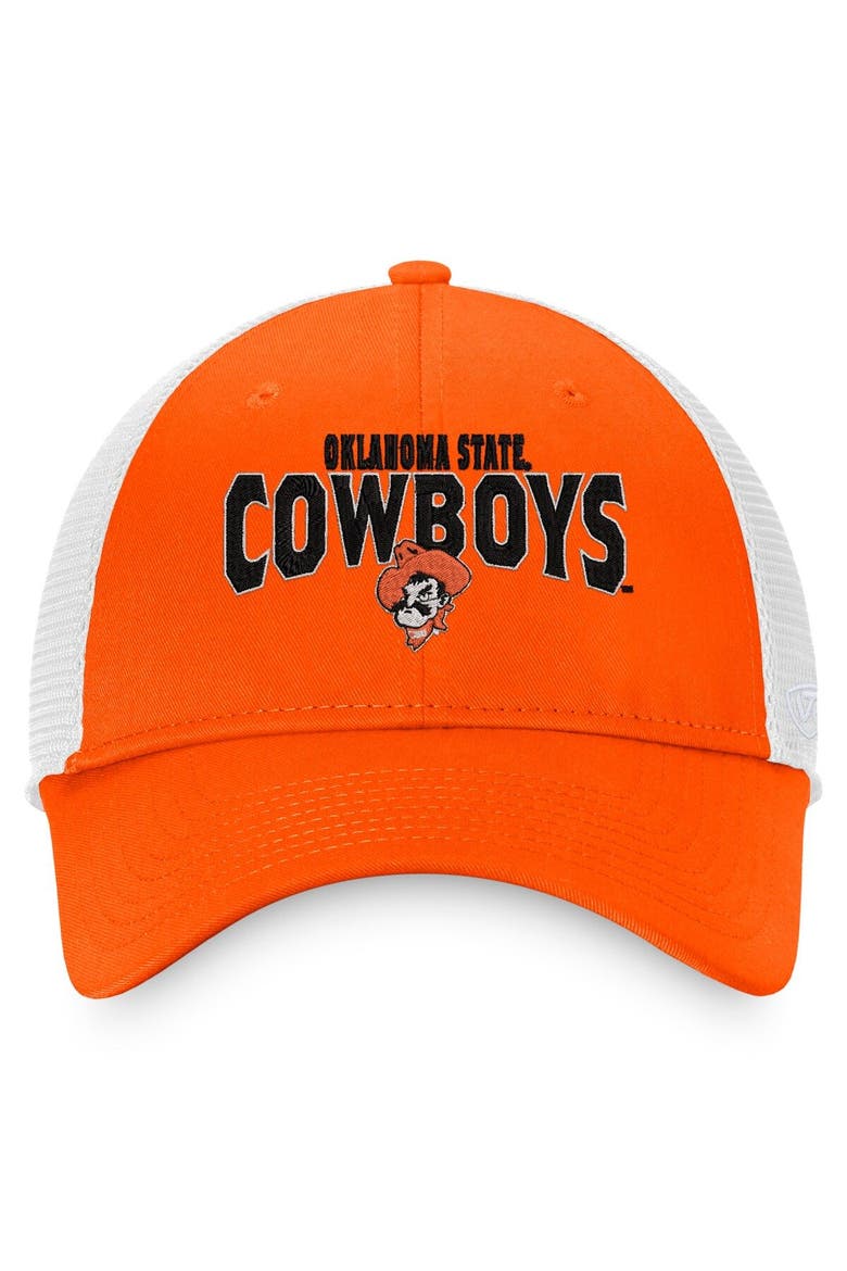 Men's Top of the World Orange/White Oklahoma State Cowboys Breakout Trucker Snapback Hat, Alternate, color, Orange