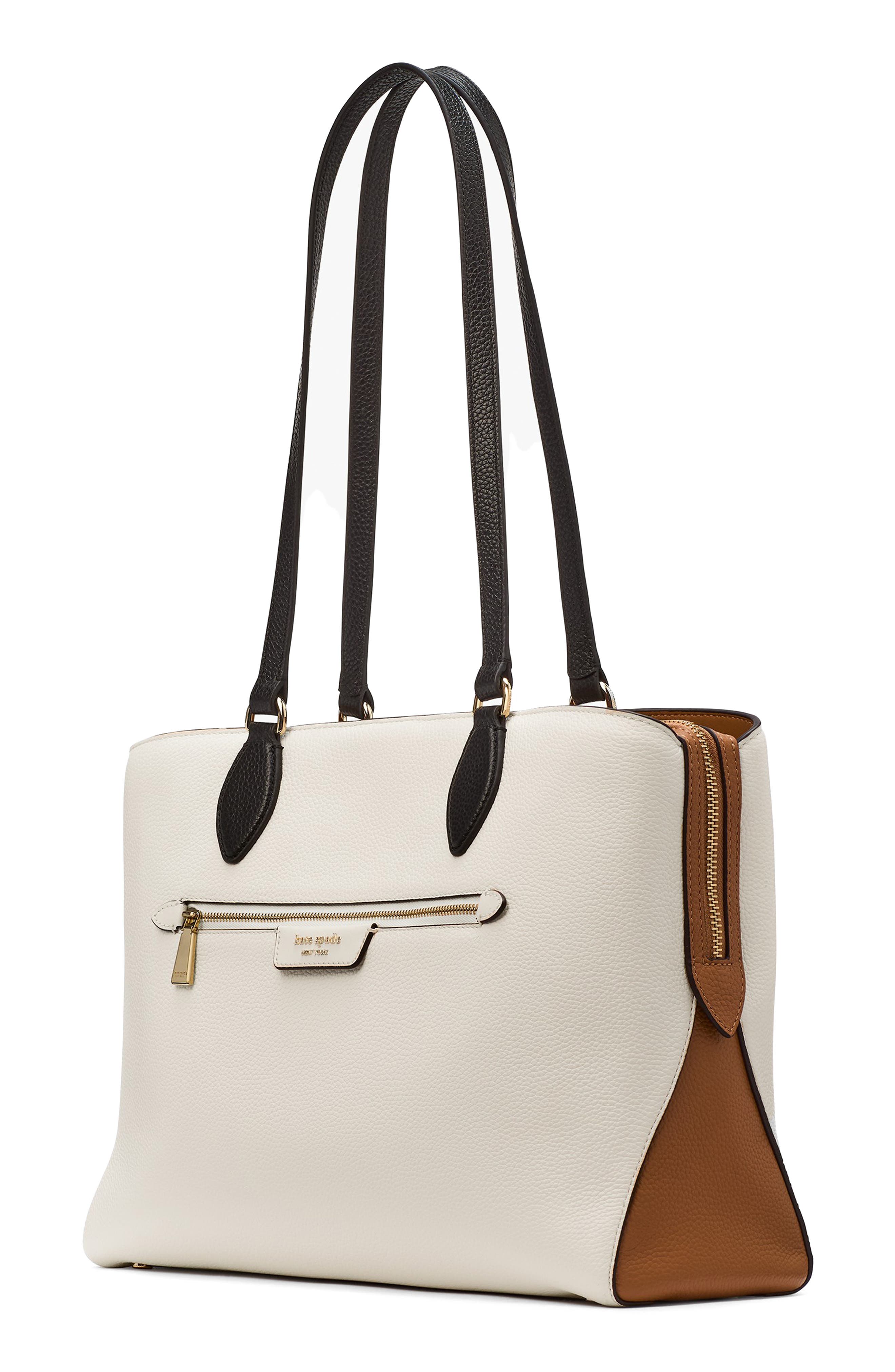 Kate Spade New York hudson colorblock pebble work tote, Alternate, color, 